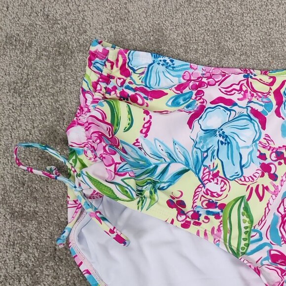 Stella Parker Women's Bikini Swim Bottom Size 20W Colorful Floral Ruched Sides - Picture 2 of 6